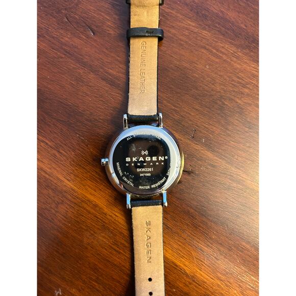 Skagen Scandinavian Minimalist Watch | Black Leather & Silver